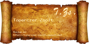 Toperczer Zsolt névjegykártya