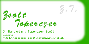 zsolt toperczer business card